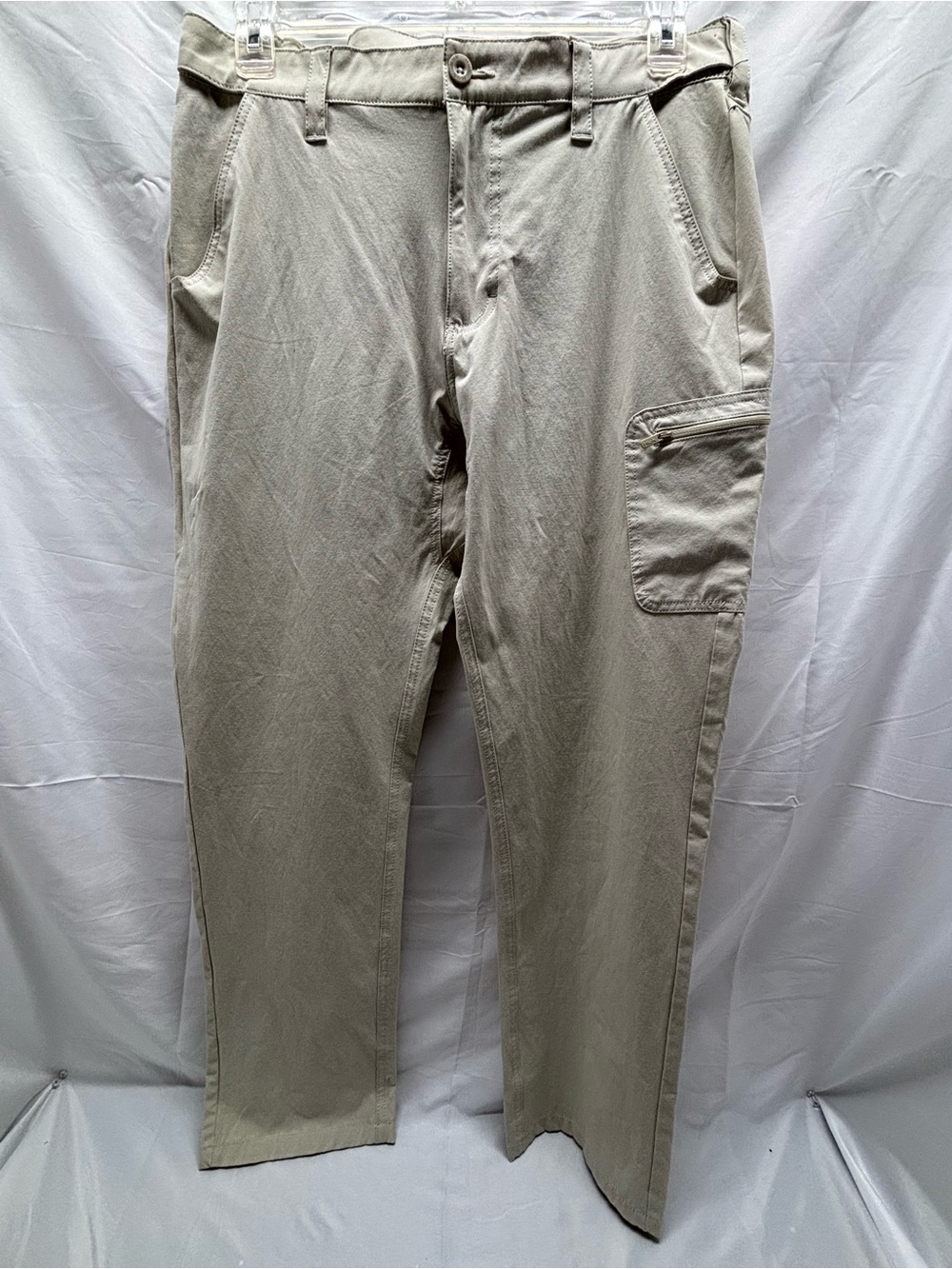 HUK Next Level Fishing Pants Mens Large Khaki Performance Stretch Quick Dry